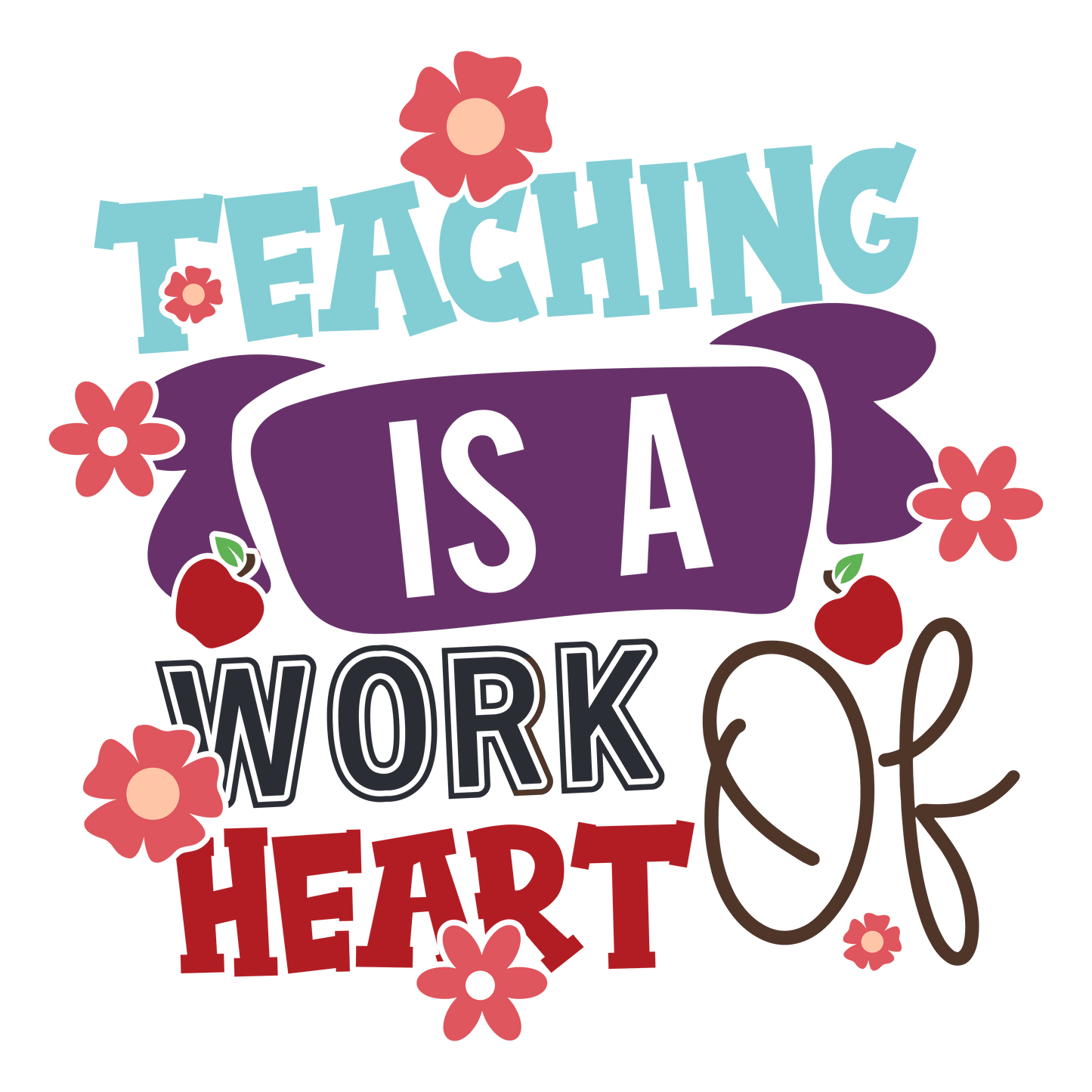 Back To School Teacher Design - DTF Ready To Press