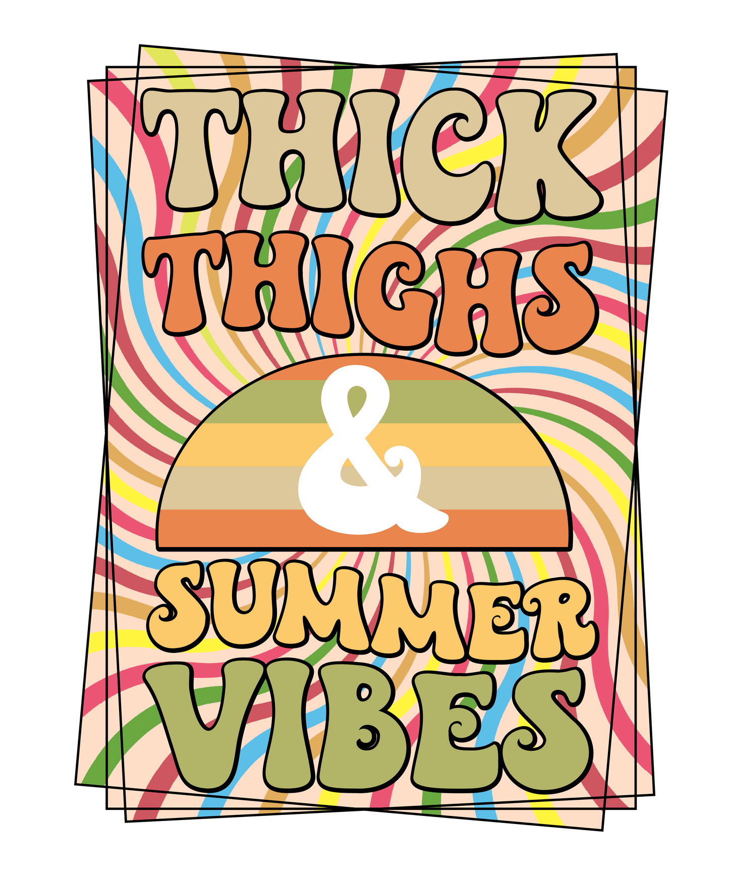 Funny Summer Vibes Design - DTF Ready To Press