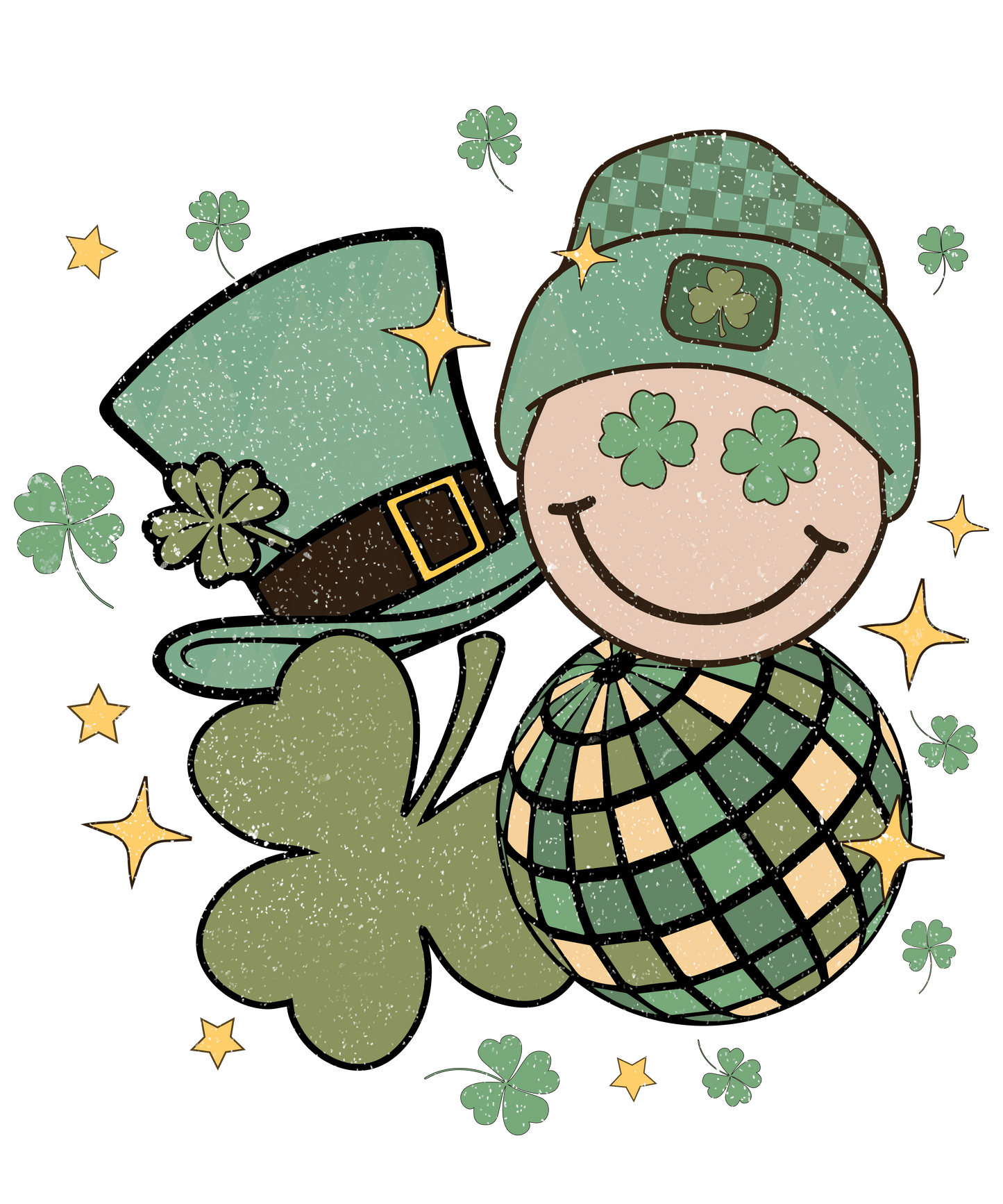 Smiley Saint Patrick's Day Party Design - DTF Ready To Press