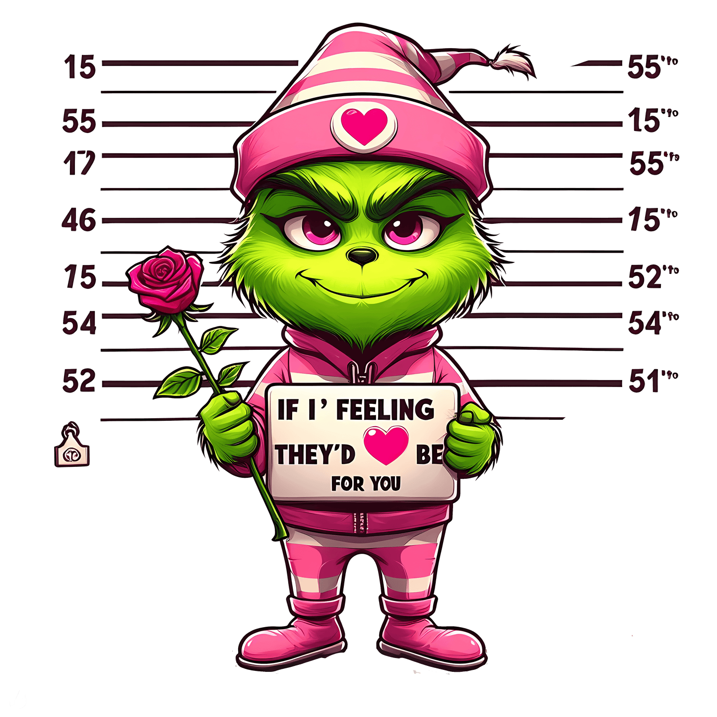 Grinch If I Feelings They'd Be For You Valentine's Day Design - DTF Ready To Press