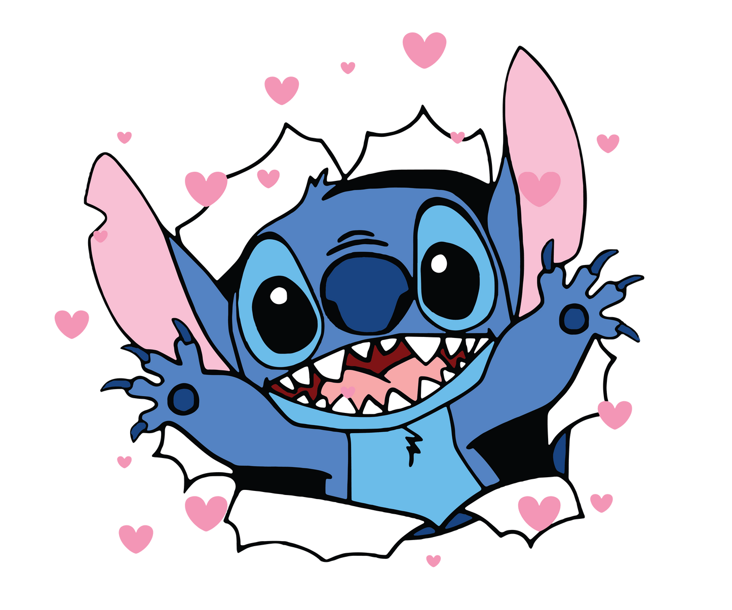 Disney Stitch Valentine's Day Lover Design - DTF Ready To Press