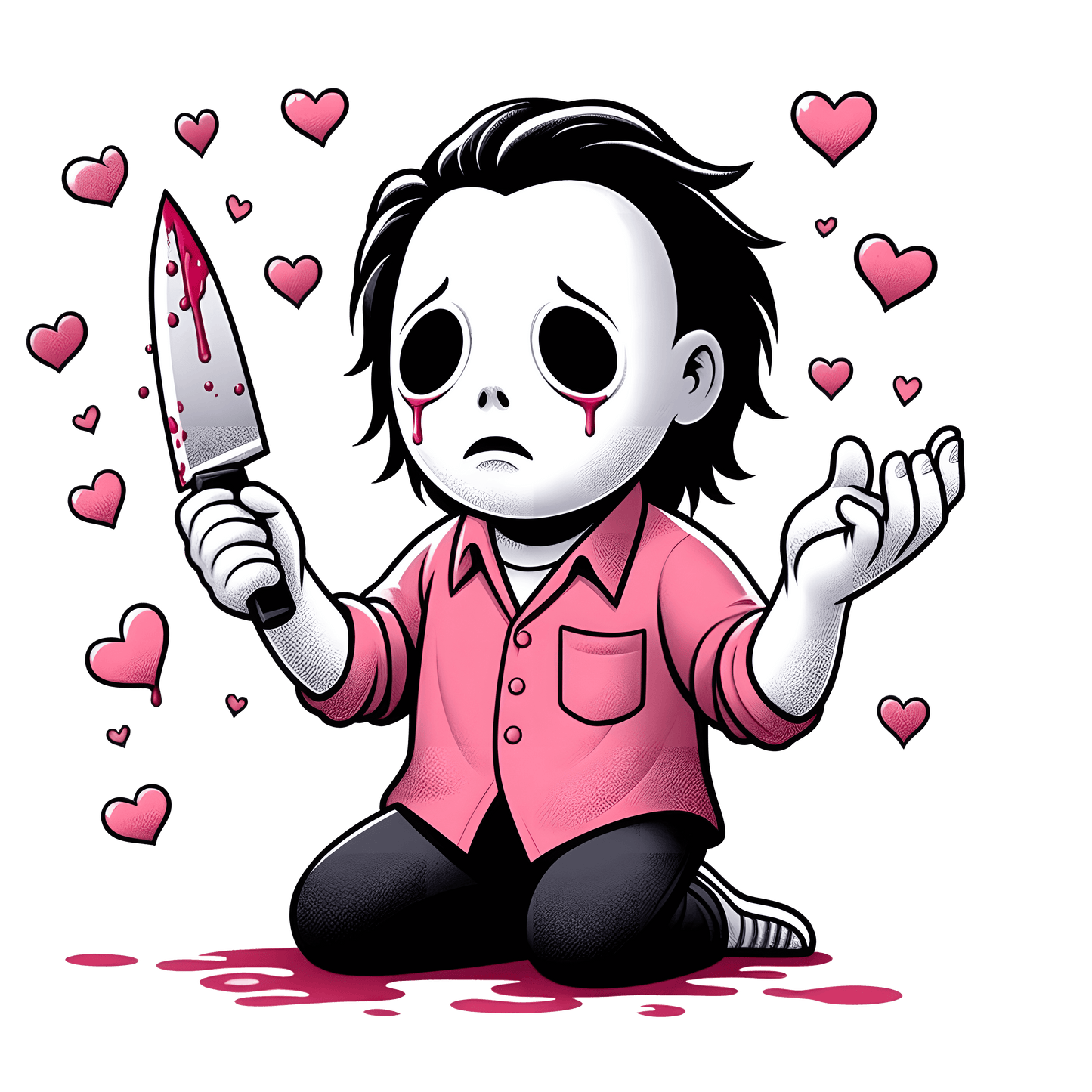 Michael Myers Valentine's Day Heart Design - DTF Ready To Press