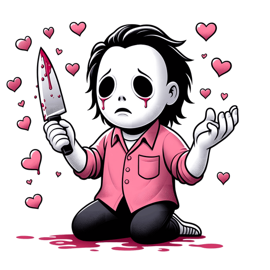 Michael Myers Valentine's Day Heart Design - DTF Ready To Press