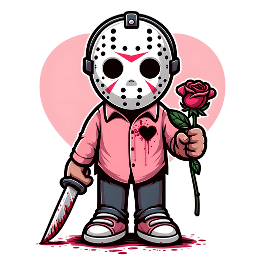 Jason Voorhees Valentine Love Design - DTF Ready To Press