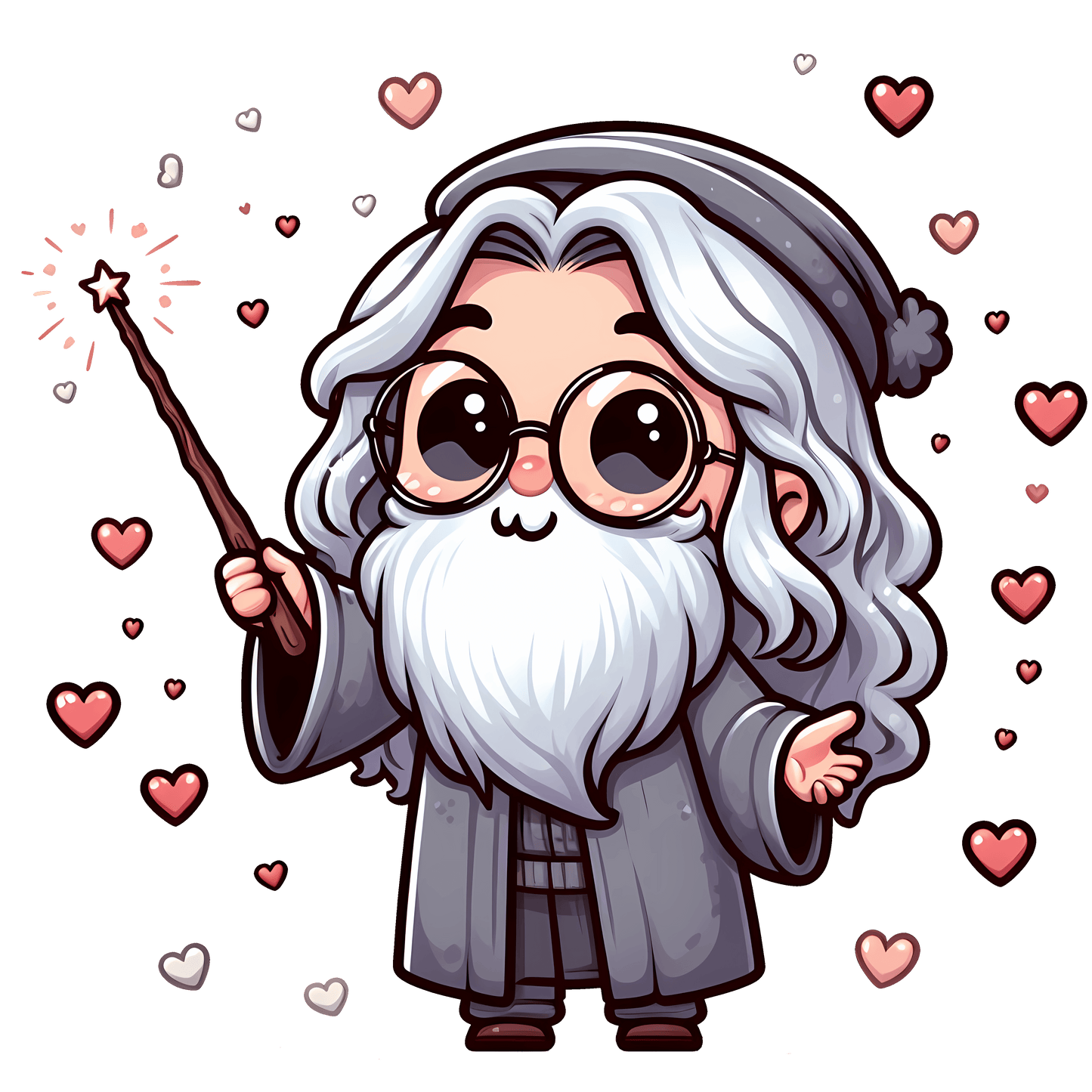 Harry Potter Albus Dumbledore Valentine's Day Design - DTF Ready To Press