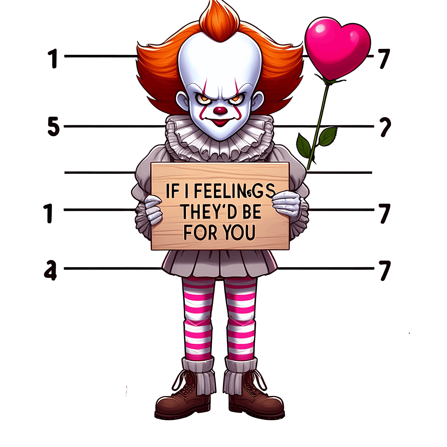 Stephen King It If I Feelings They'd Be For You Valentine's Day Design - DTF Ready To Press