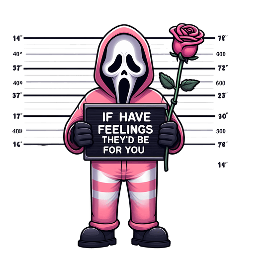 Scream Ghostface If I Feelings They'd Be For You Valentine's Day Design - DTF Ready To Press