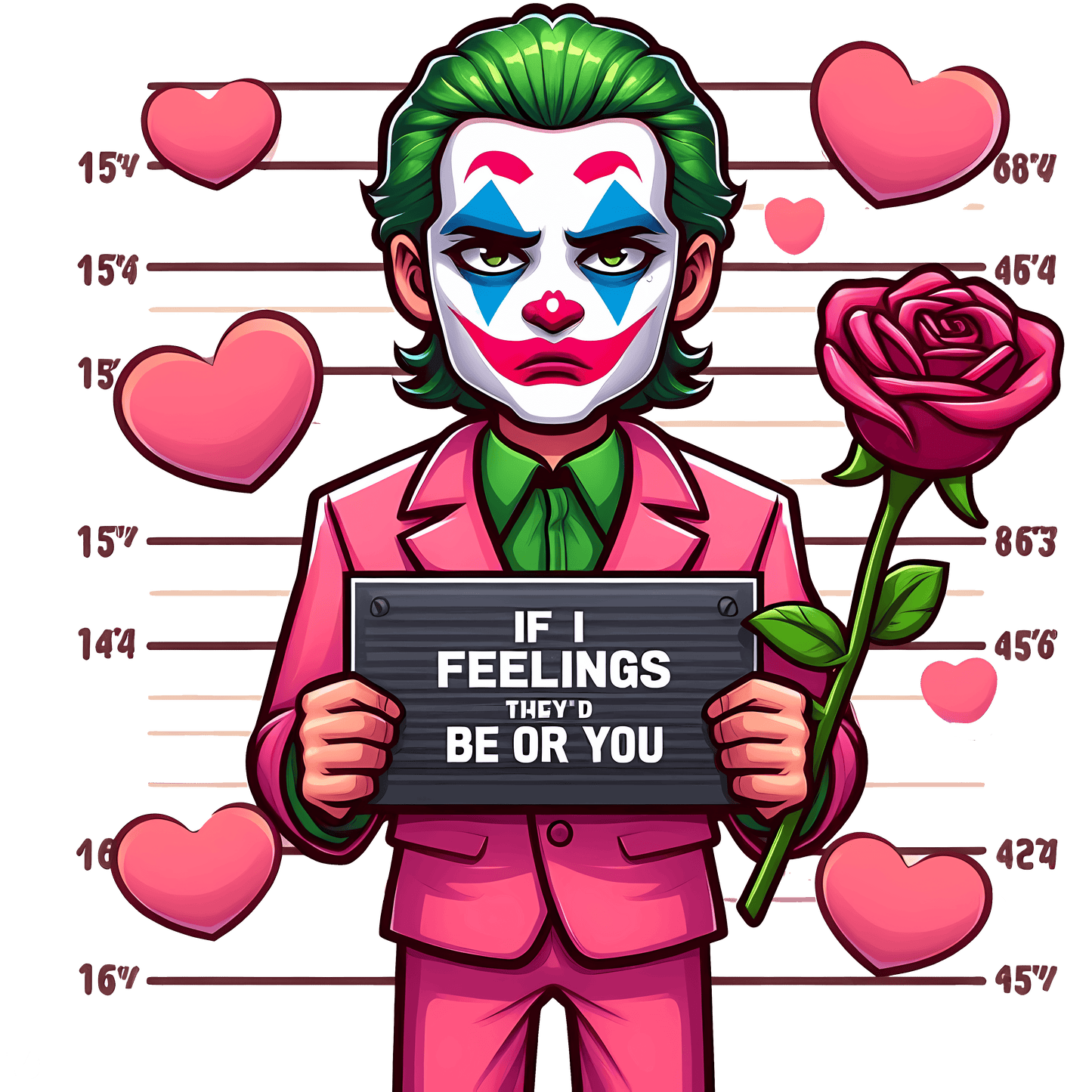 Joker If I Feelings They'd Be Or You Valentine's Day Design - DTF Ready To Press