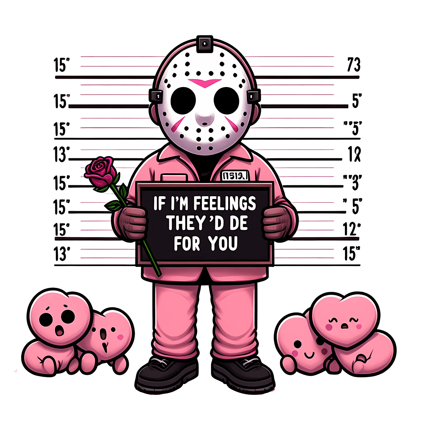 Friday The 13th Jason Hockey If I Feelings They'd De For You Valentine's Day Design - DTF Ready To Press