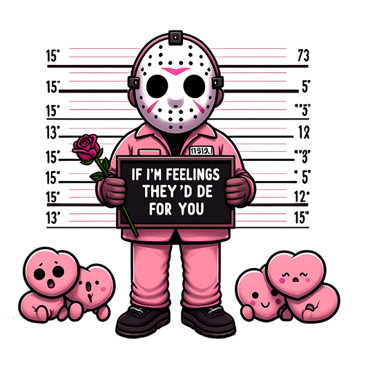 Friday The 13th Jason Hockey If I Feelings They'd De For You Valentine's Day Design - DTF Ready To Press