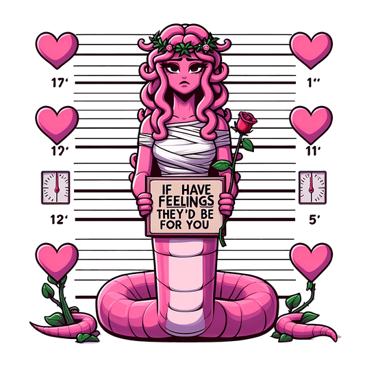 Medusa If I Feelings They'd For You Valentine's Day Design - DTF Ready To Press