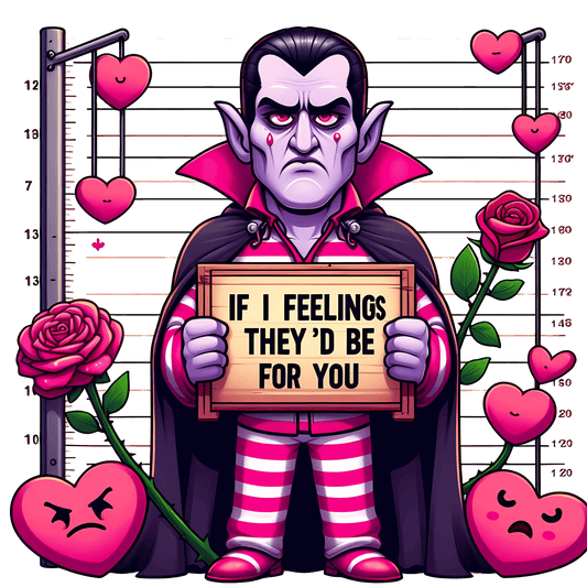 Dracula If I Feelings They'd For You Valentine's Day Design - DTF Ready To Press