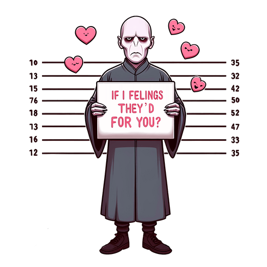 Harry Potter Voldemort If I Felings They'd For You Valentine's Day Design - DTF Ready To Press