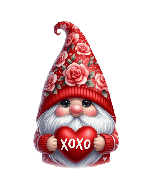 Gnome XOXO Valentine's Day Design - DTF Ready To Press