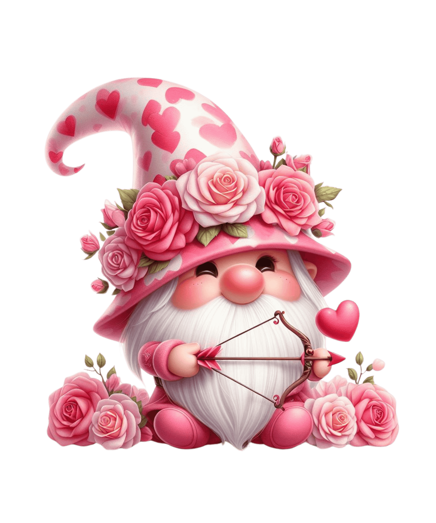 Gnome Cupid Valentine's Day Design - DTF Ready To Press