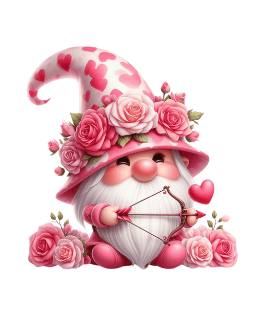 Gnome Cupid Valentine's Day Design - DTF Ready To Press