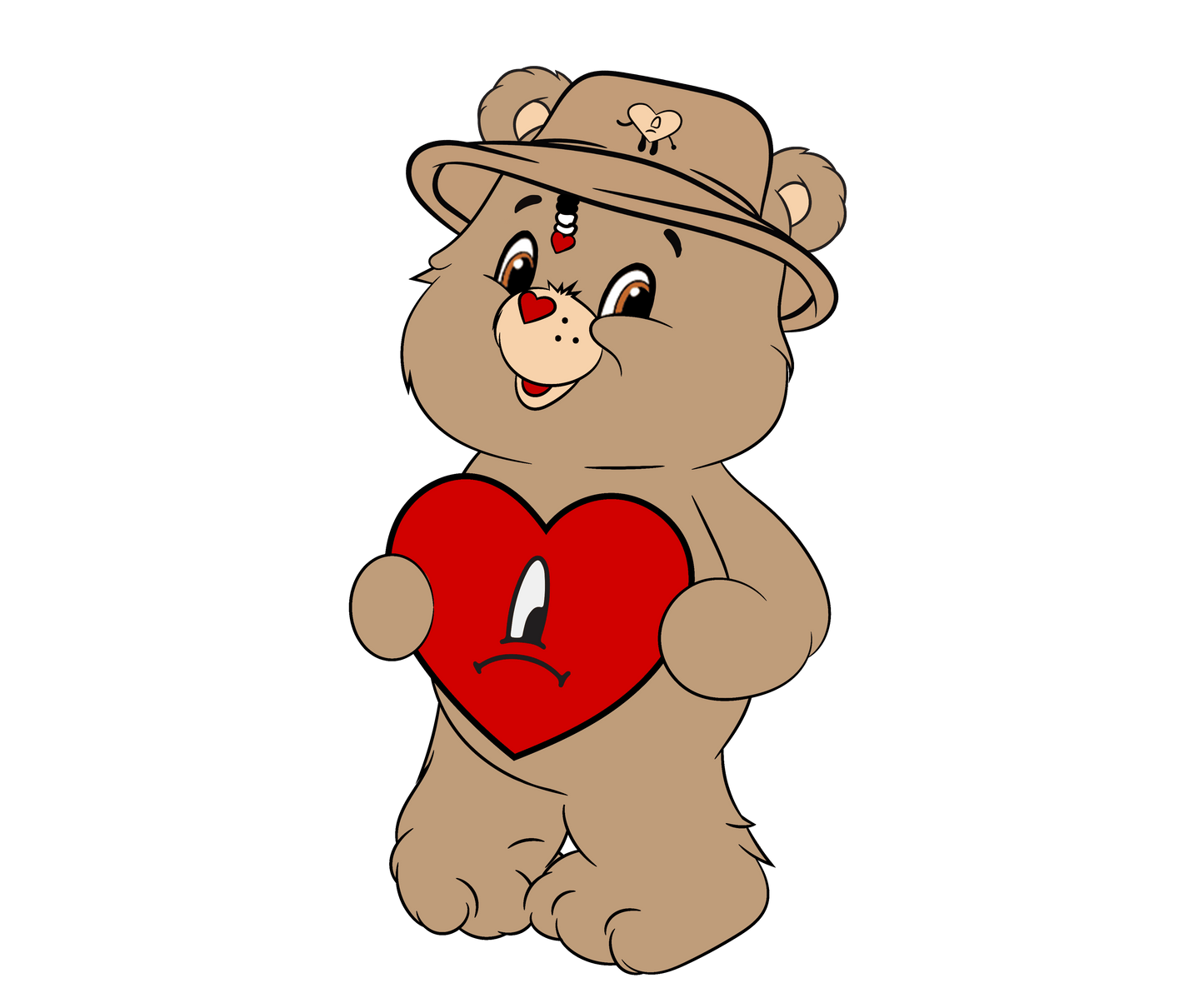 Care Bears And Bad Bunny Valentine's Day Design - DTF Ready To Press