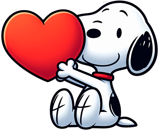 The Peanuts Snoopy Love Me Valentine's Day Heart Design - DTF Ready To Press