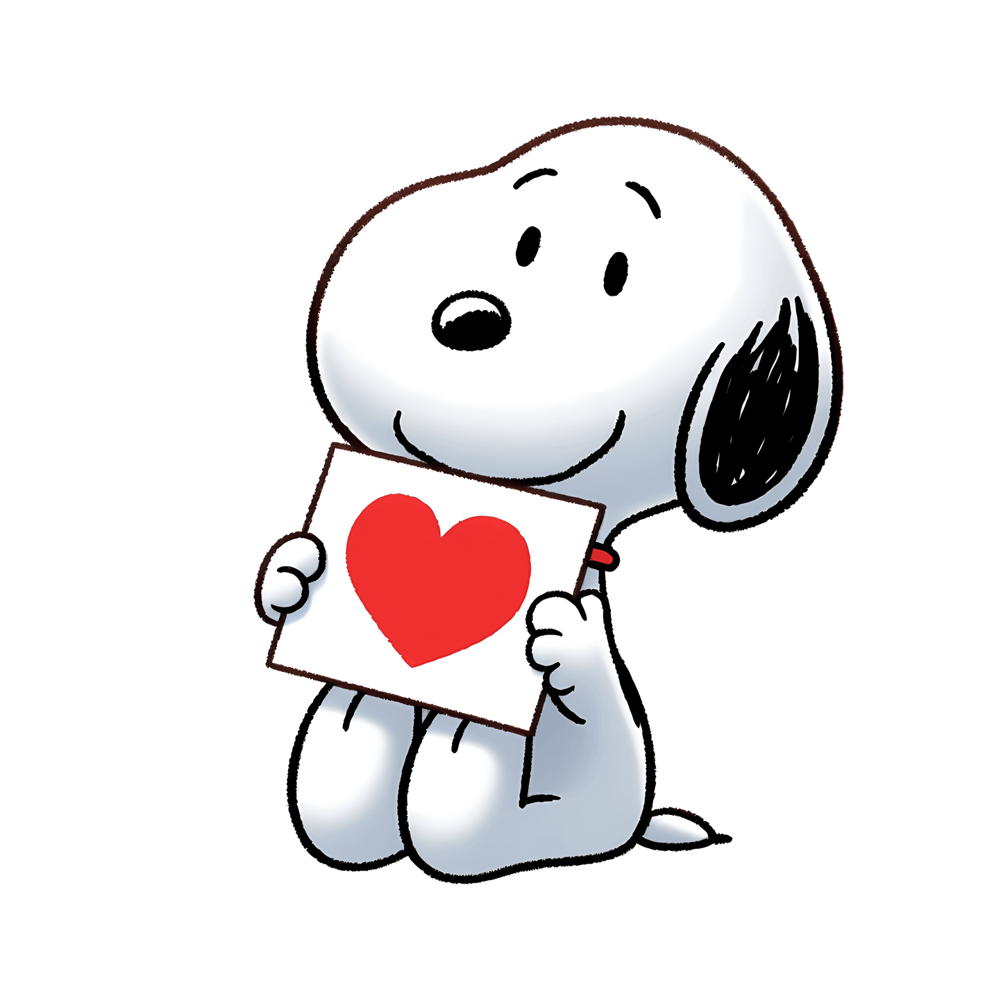 Peanuts Snoopy Valentine's Day Heart Design - DTF Ready To Press