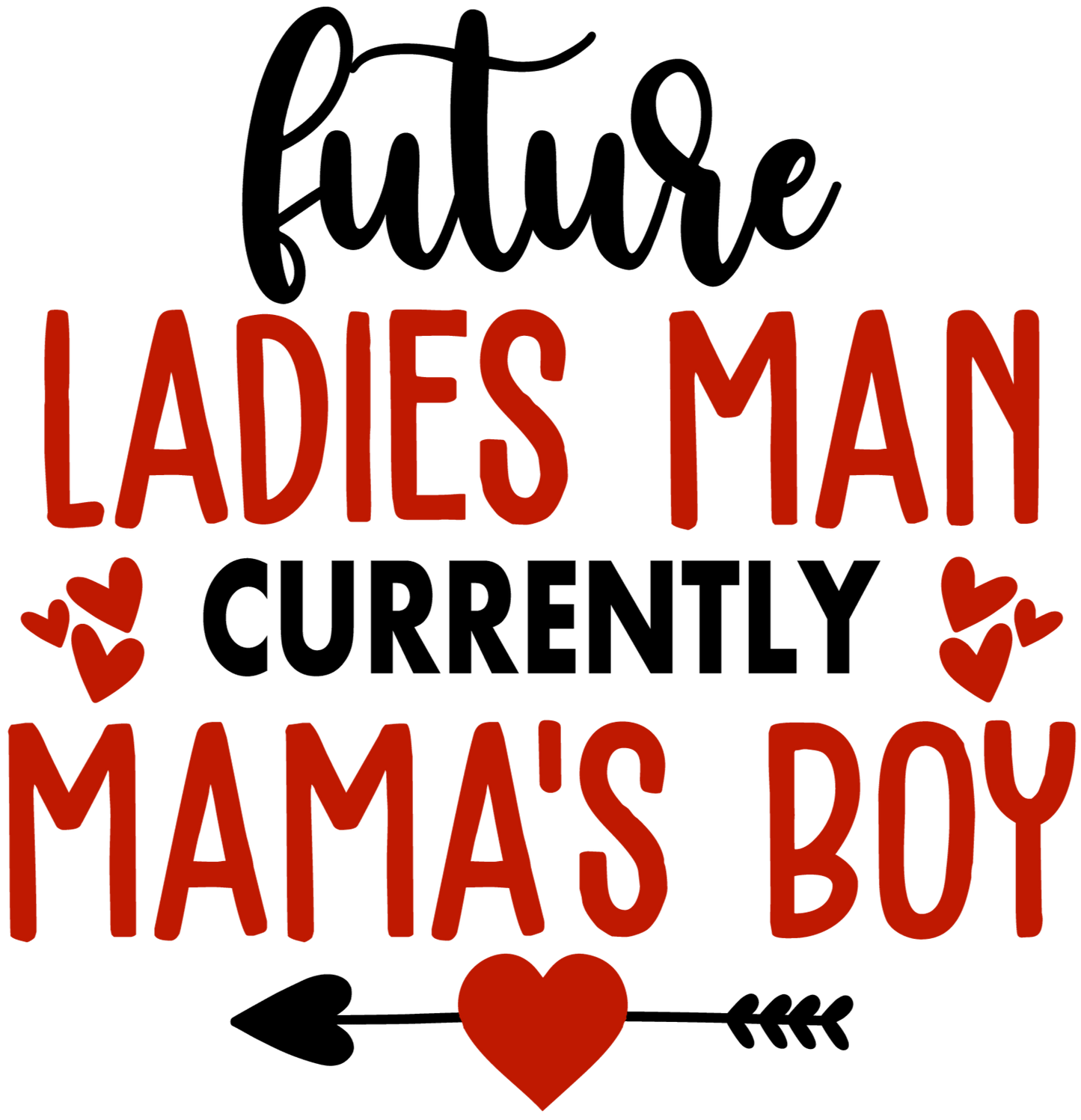 Future Ladies Man Currently Mama's Boy Valentine's Day Design - DTF Ready To Press