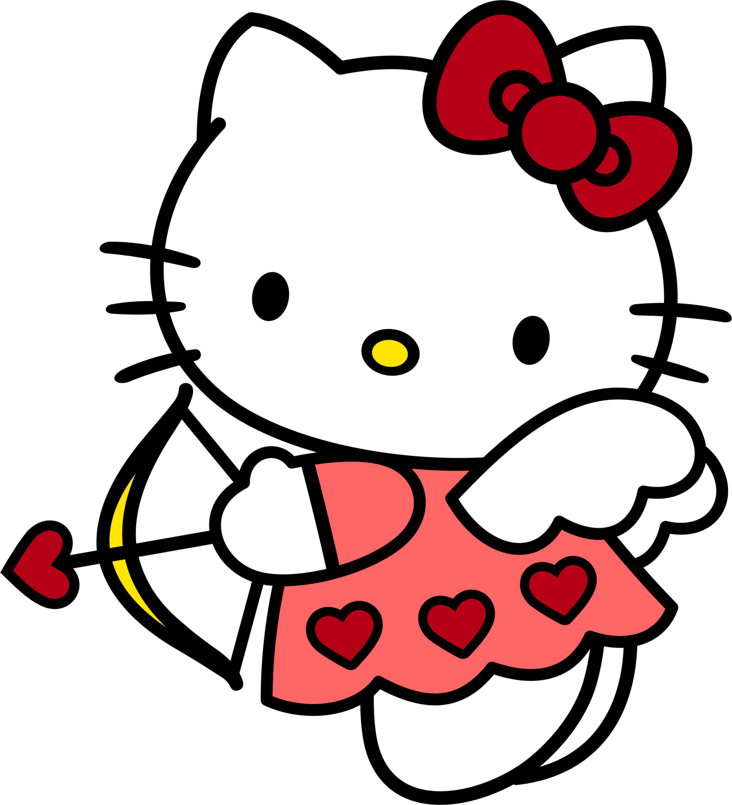 Hello Kitty Cupid Valentine's Day Design - DTF Ready To Press