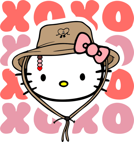 Hello Kitty XOXO Bad Bunny Valentine's Day Design - DTF Ready To Press