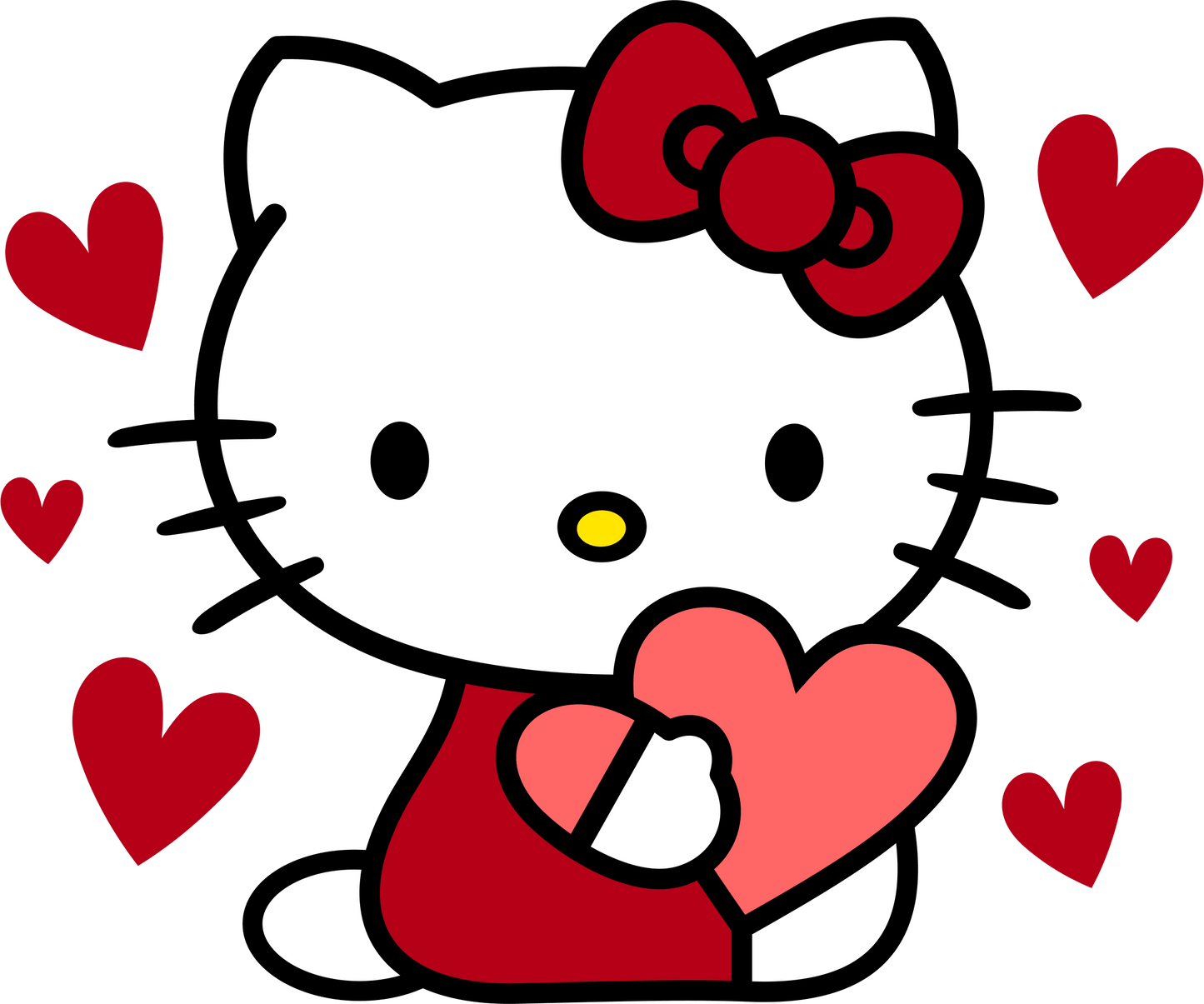 Hello Kitty Love Me Valentine's Day Design - DTF Ready To Press