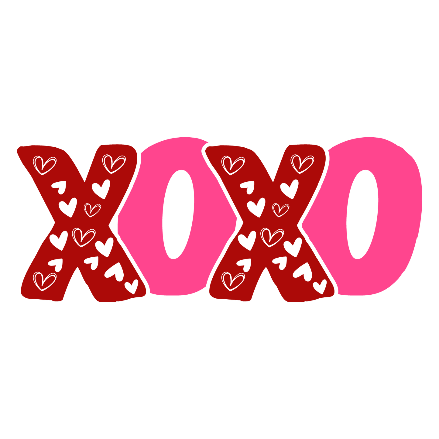 XOXO Valentine Heart Design - DTF Ready To Press