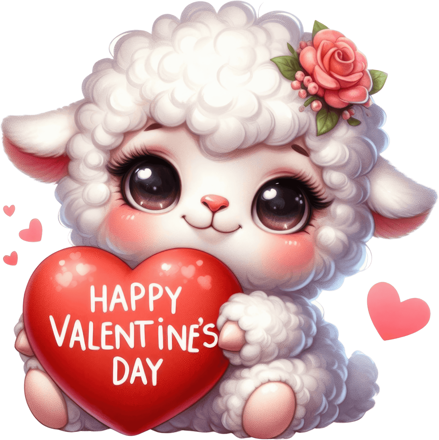 Happy Valentine's Day Sheep Design - DTF Ready To Press