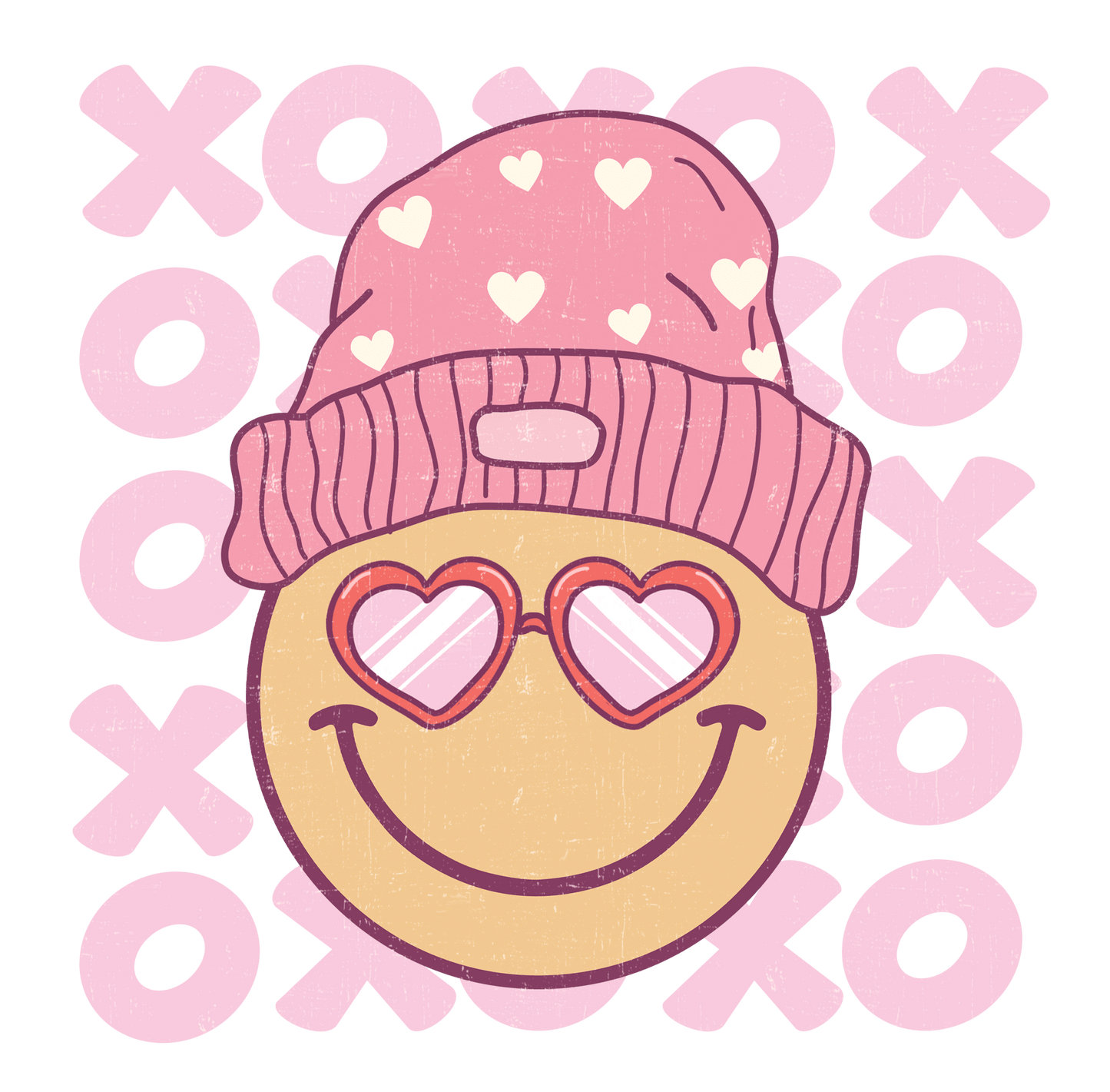 XOXO Valentine's Day Smile Design - DTF Ready To Press