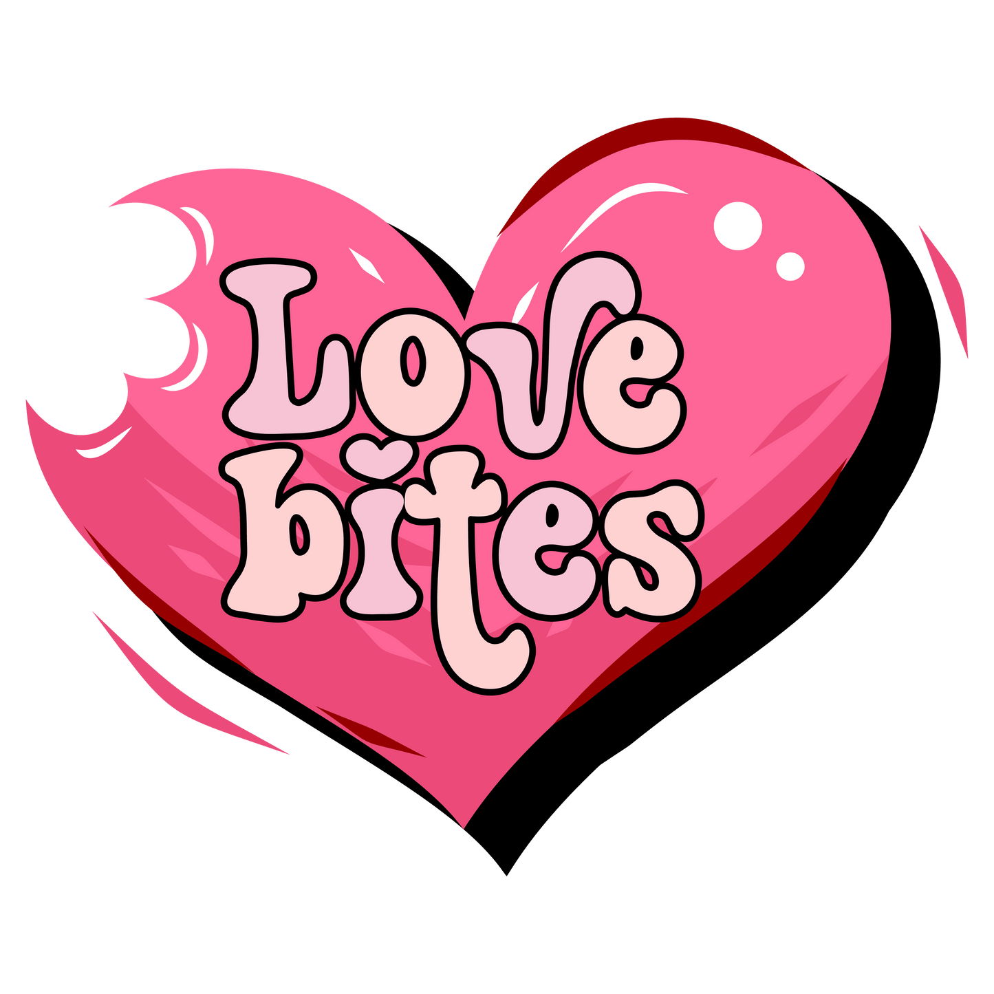 Love Bites Valentine's Day Design - DTF Ready To Press