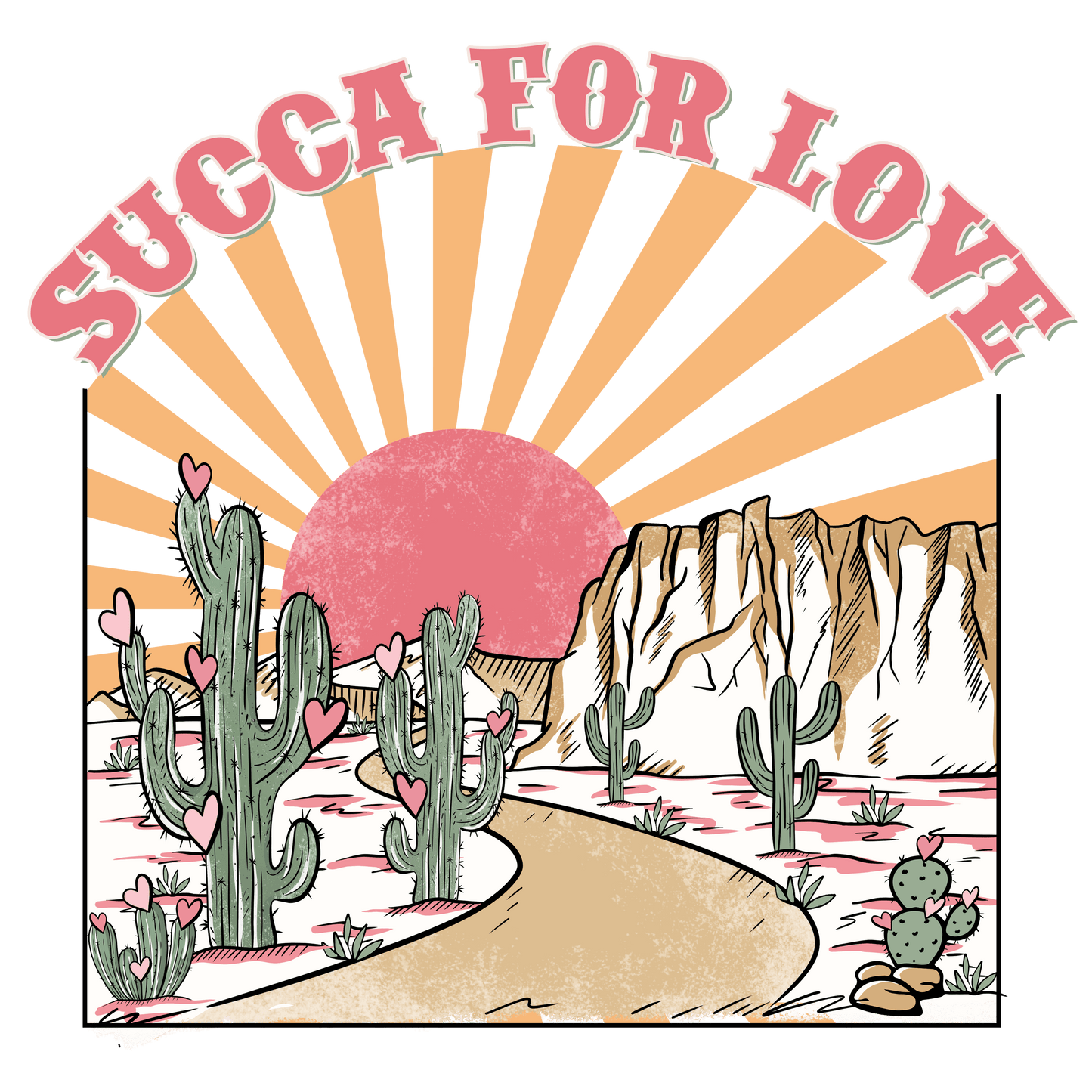 Succa For Love Valentine's Day West Design - DTF Ready To Press