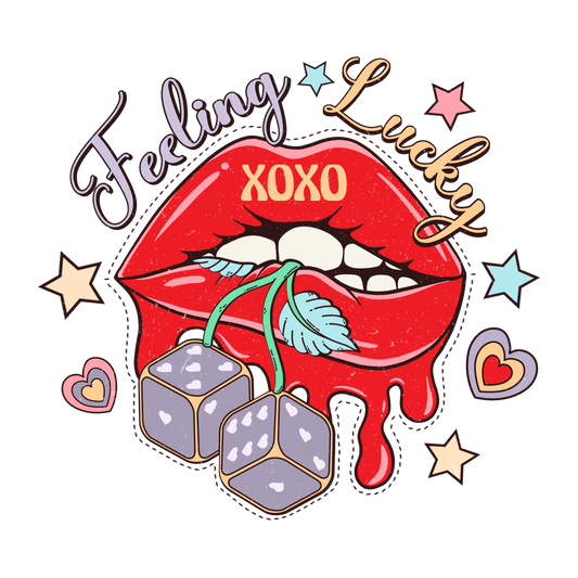 Feeling Lucky XOXO Valentine's Day Design - DTF Ready To Press