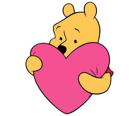 Winnie The Pooh Valentine's Day Boy Friends Design - DTF Ready To Press