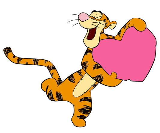 Winnie The Pooh Tigger Valentine's Day Design - DTF Ready To Press