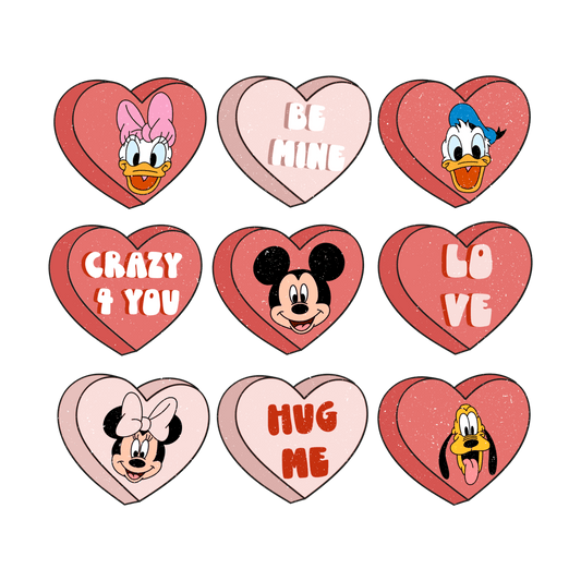 Hug Me Mickey Mouse Valentine Design - DTF Ready To Press