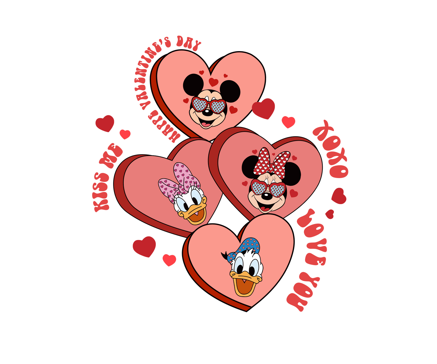 Disney Mickey Mouse Valentine Design - DTF Ready To Press