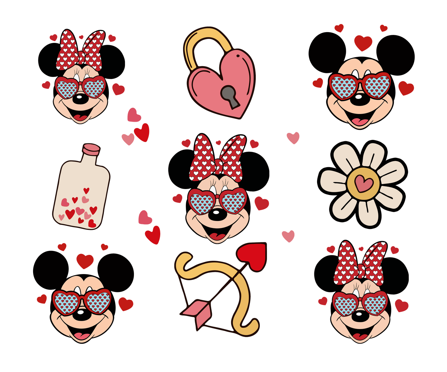 Mickey Mouse Lover Valentine's Day Design - DTF Ready To Press