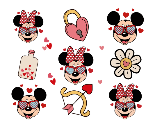 Mickey Mouse Lover Valentine's Day Design - DTF Ready To Press