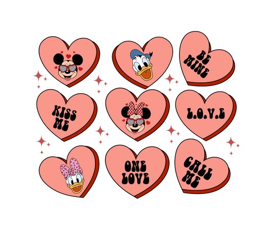 Kiss Me Mickey Mouse Valentine's Day Design - DTF Ready To Press