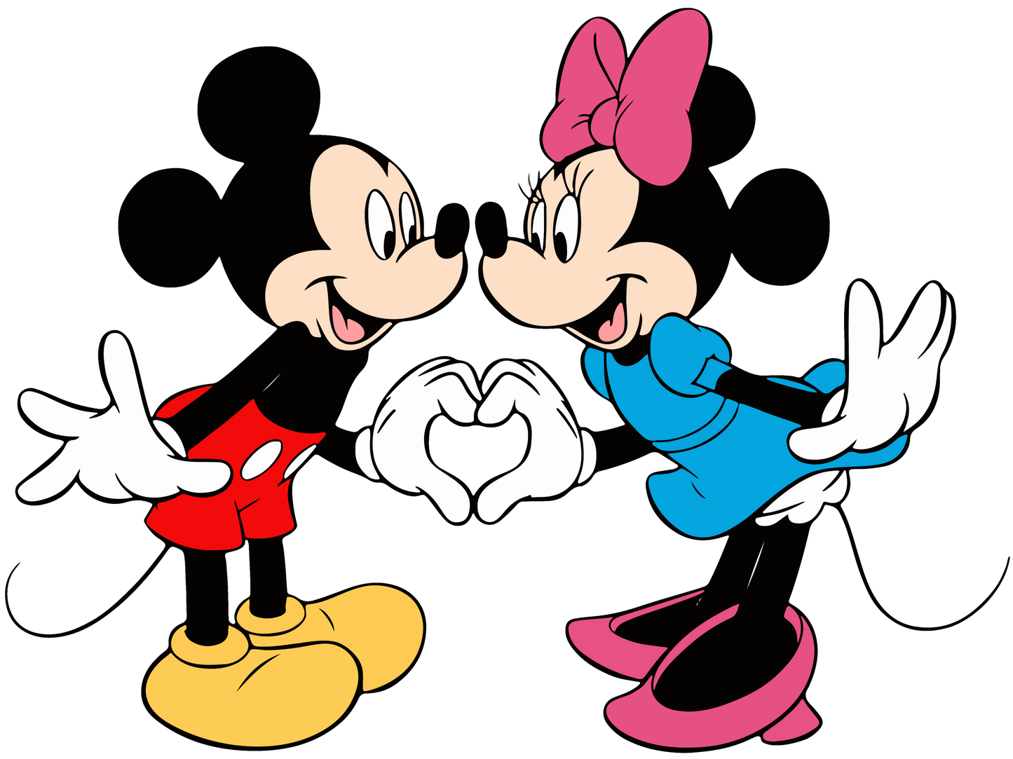 Mickey And Minnie Mouse Valentine's Day Design - DTF Ready To Press