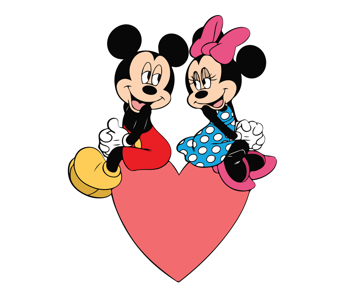 Mickey And Minnie Valentine's Day Design - DTF Ready To Press