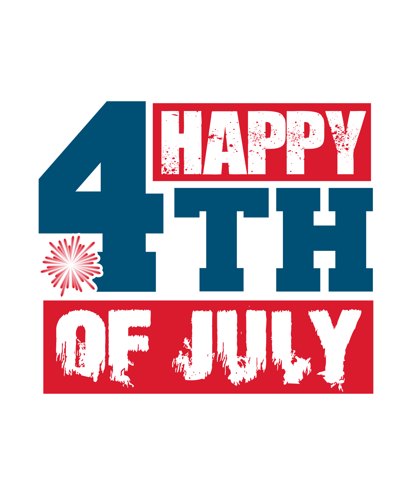 Happy 4th Of July Design - DTF Ready To Press