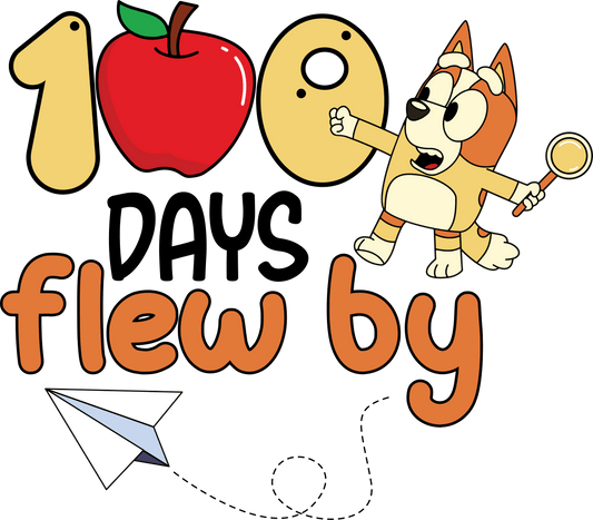 100 Days Flew By Bingo Design - DTF Ready To Press