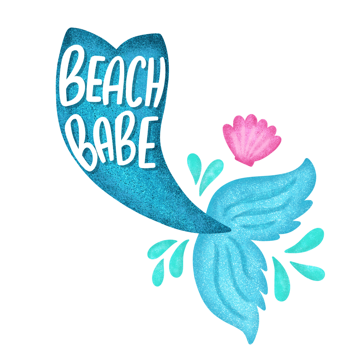 Beach Babe Mermaid Design - DTF Ready To Press