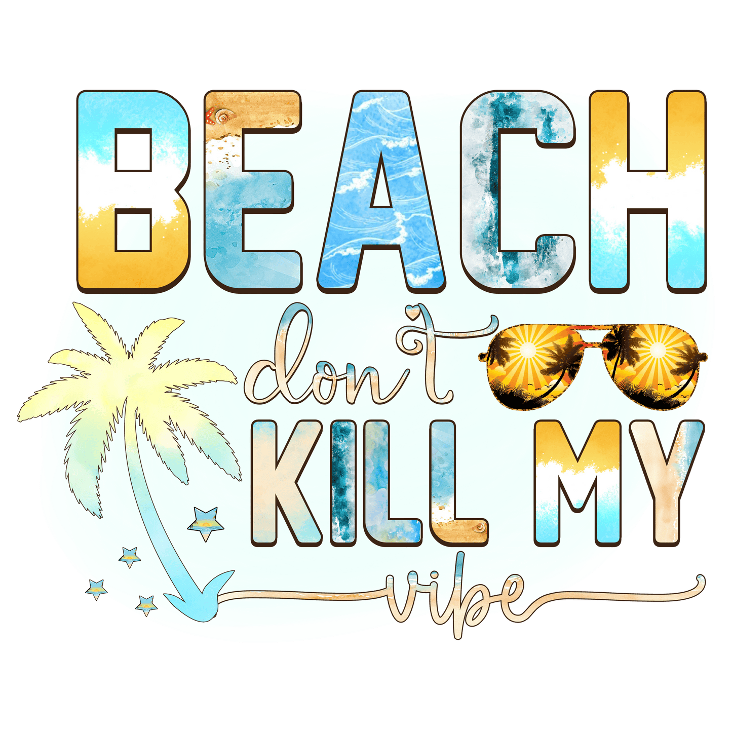 Beach Lover Design - DTF Ready To Press