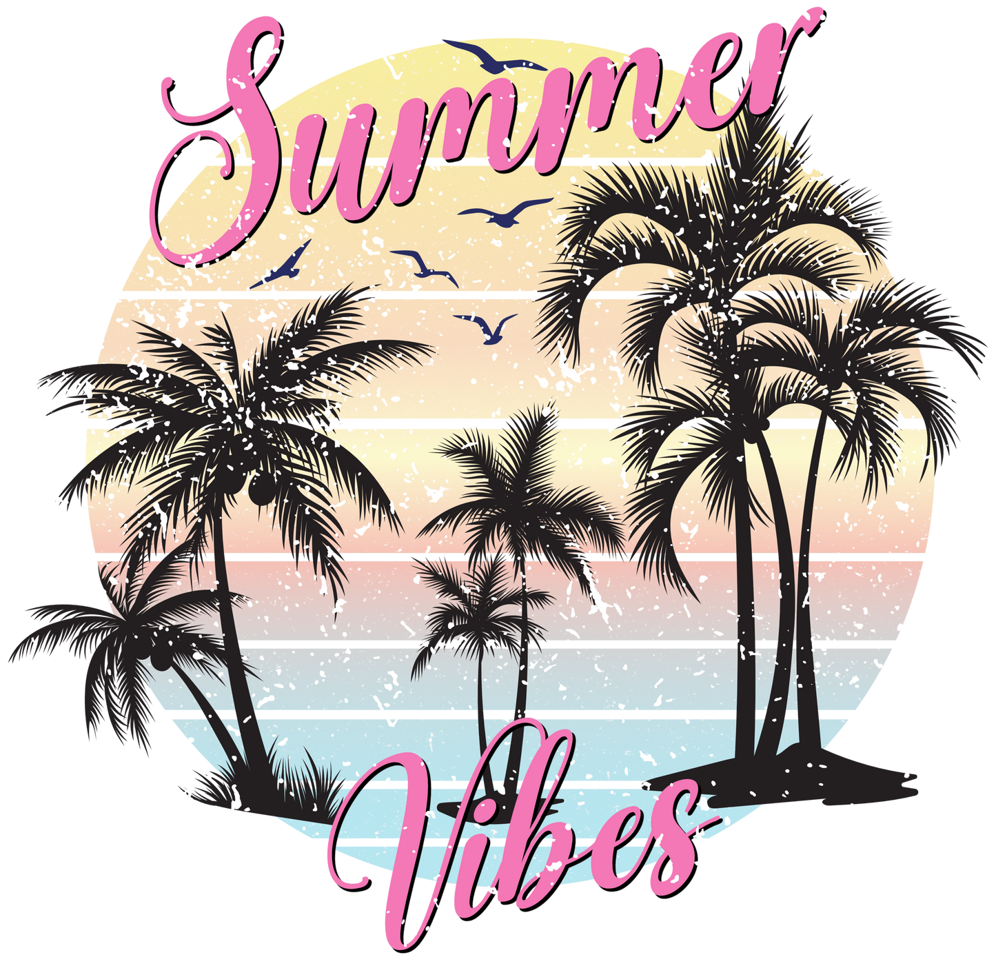 Retro Summer Vibes Design - DTF Ready To Press