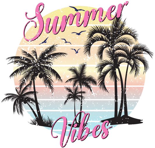 Retro Summer Vibes Design - DTF Ready To Press